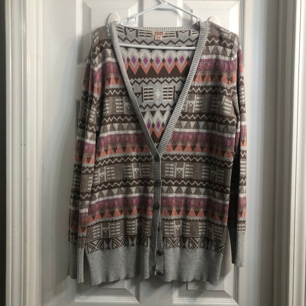 Patterned Thin Cardigan